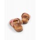LEATHER SANDALS WITH BEADING FOR GIRLS, MULTICOLOR