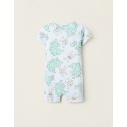 COTTON PYJAMAS-ROMPERS FOR BABY BOYS 'MONSTERS', BLUE/GREEN