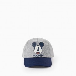 KNITTED AND COTTON CAP FOR BOY 'MICKEY', DARK BLUE/GREY
