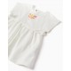 T-SHIRT + SHORTS FOR BABY GIRLS, WHITE/CORAL