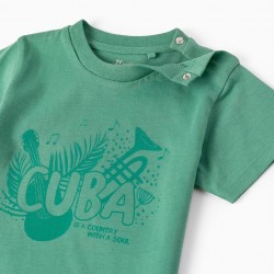BABY BOY'S COTTON T-SHIRT 'CUBA', GREEN