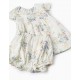 BABY GIRL COTTON DRESS + DIAPER COVER 'YOU&ME', MULTICOLOR