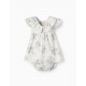 BABY GIRL COTTON DRESS + DIAPER COVER 'YOU&ME', MULTICOLOR
