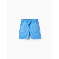 COTTON SHORTS FOR BABY BOYS, BLUE