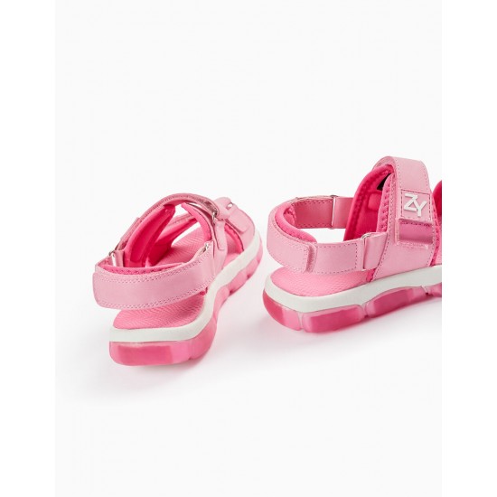 SANDALS WITH LIGHTS FOR GIRLS 'SUPERLIGHT ZY', PINK