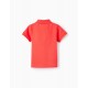SHORT SLEEVE POLO SHIRT IN COTTON PIQUÉ FOR BABY BOYS, RED