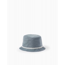 BABY & GIRL LACE HAT 'B&S', BLUE