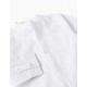 COTTON SHIRT WITH HAND COLLAR FOR BABY BOY, WHITE