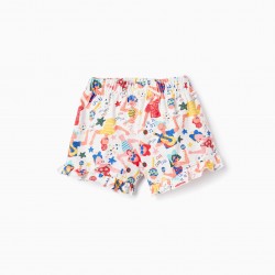 COTTON SHORTS WITH PRINT FOR GIRLS 'CUBA', WHITE