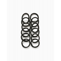 PACK OF 12 BABY & CHILDREN'S HAIR BANDS, BLACK