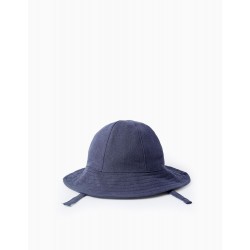 PANAMA HAT FOR BABY AND GIRL, DARK BLUE