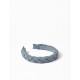 FABRIC HEADBAND WITH BRAIDED DETAIL FOR GIRLS, BLUE