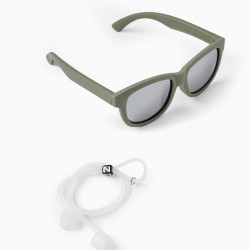 FLEXIBLE SUNGLASSES WITH UV PROTECTION FOR BOYS, DARK GREEN