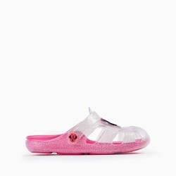 BABY GIRL'S CLOGS SANDALS 'MINNIE - ZY DELICIOUS', TRANSPARENT/PINK
