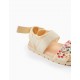 SANDALS WITH FLOWERS FOR BABY GIRL, LIGHT BEIGE