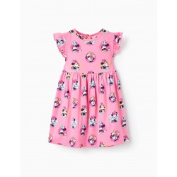 COTTON BABY GIRL DRESS 'MINNIE MOUSE', PINK