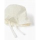 ENGLISH EMBROIDERED HAT FOR BABY GIRL, WHITE