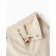 SHIRT + BOW + SHORTS FOR BABY BOY, WHITE/BEIGE
