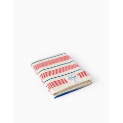STRIPED BEACH TOWEL FOR CHILDREN 'THE PERFECT TOWEL, BEIGE'