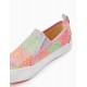CANVAS SHOES FOR GIRLS 'SLIP-ON - FLORAL', MULTICOLOR