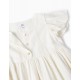 COTTON DRESS WITH EMBROIDERY FOR GIRLS, WHITE