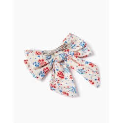 HOOK AND LOOP FOR BABY AND GIRL 'FLORAL', BEIGE/BLUE/RED