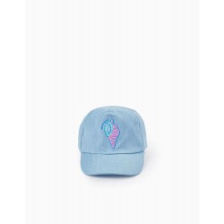 COTTON CAP FOR GIRLS 'BÚZIO', BLUE