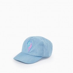 COTTON CAP FOR GIRLS 'BÚZIO', BLUE