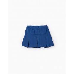 COTTON PIQUÉ SKIRT SHORTS FOR BABY GIRL 'MINNIE MOUSE', DARK BLUE