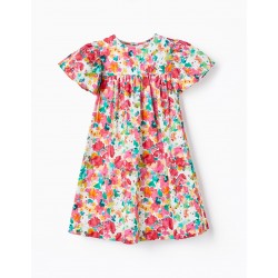 WATERCOLOR PATTERN DRESS FOR GIRL, MULTICOLOR