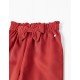 BABY GIRL LYOCELL TROUSERS, DARK RED