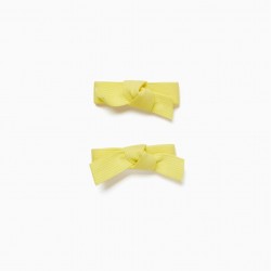 PACK 2 HOOKS FOR BABY AND GIRL, YELLOW