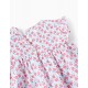 FLORAL COTTON BLOUSE FOR BABY GIRL, WHITE