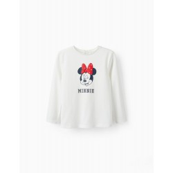 Long Sleeve T-Shirt For Girls 'Minnie', White