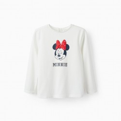 Long Sleeve T-Shirt For Girls 'Minnie', White