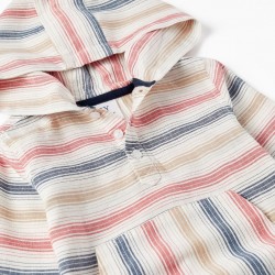 Checkered Shirt With Hood For Baby Boys, Multicolor