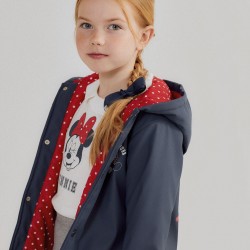 Rubber Parka With Hood For Girls 'Minnie', Dark Blue