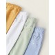 PACK OF 4 TROUSERS WITH FEET FOR BABY AND NEWBORNS 'ANIMALS', MULTICOLOUR