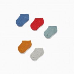 PACK 5 PAIRS OF RIBBED SOCKS FOR BABY BOY, MULTICOLOR