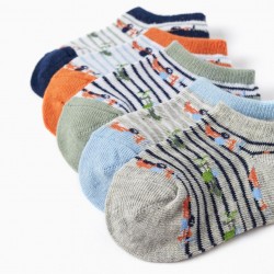 PACK 5 PAIRS OF STRIPED SOCKS FOR BABY BOY 'AIRPLANES', MULTICOLOR