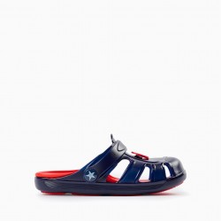BOYS' CLOGS SANDALS 'CAPTAIN AMERICA ZY DELICIOUS', BLUE/RED