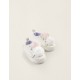 SNEAKERS WITH POMPOMS FOR NEWBORNS, WHITE/PINK