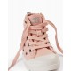HIGH HEEL SNEAKERS FOR BABY GIRL 'MINNIE', PINK/WHITE/SILVER