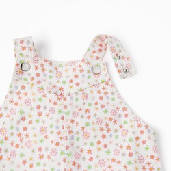 BIB DRESS WITH FLORAL PATTERN FOR BABY GIRL, MULTICOLOR