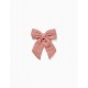 CROSS WITH BOW FOR BABY AND GIRL, PINK