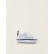 SYNTHETIC LEATHER SNEAKERS FOR NEWBORNS, WHITE