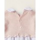 COMBINED LONG SLEEVE JUMPSUIT FOR NEWBORN, LIGHT PINK/WHITE