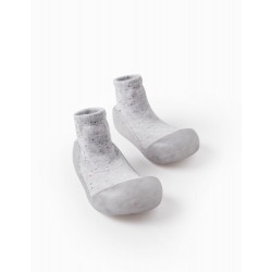 Socks-Slippers With Non-Slip Sole, Gray