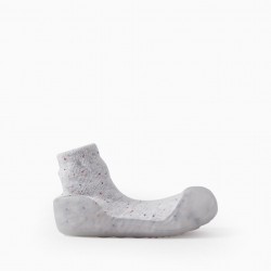 Socks-Slippers With Non-Slip Sole, Gray