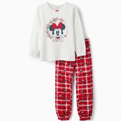 Disney Pajamas For Girls 'Christmas - Minnie Mouse', White/Red